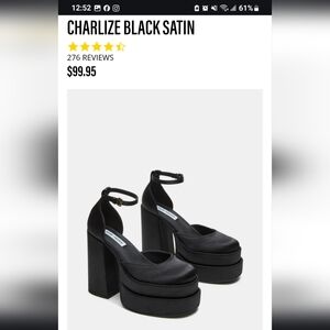 Black Satin Platforms